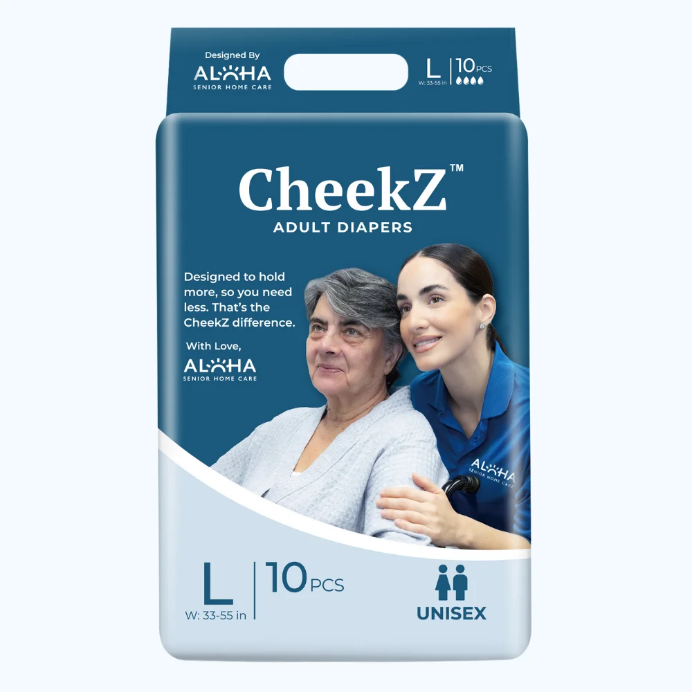 CheekZ adult diapers, Large size, 10 count pack