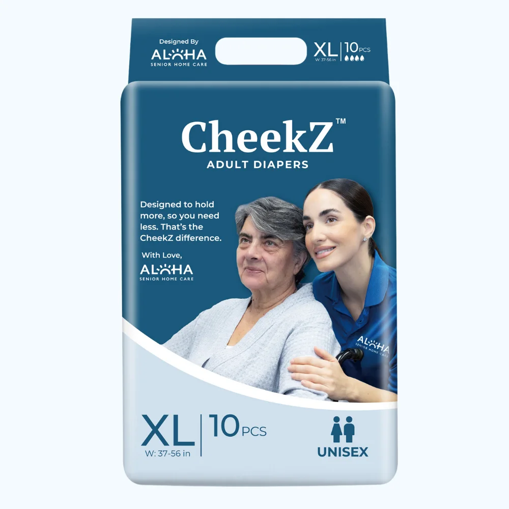 CheekZ adult diapers, X-Large size, 10 count pack